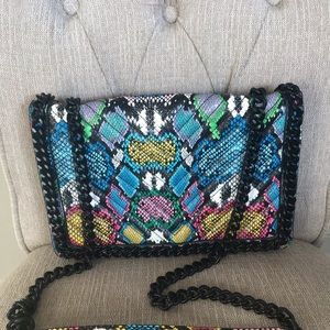 Aldo snakeprint colorful shoulder bag crossbody purse